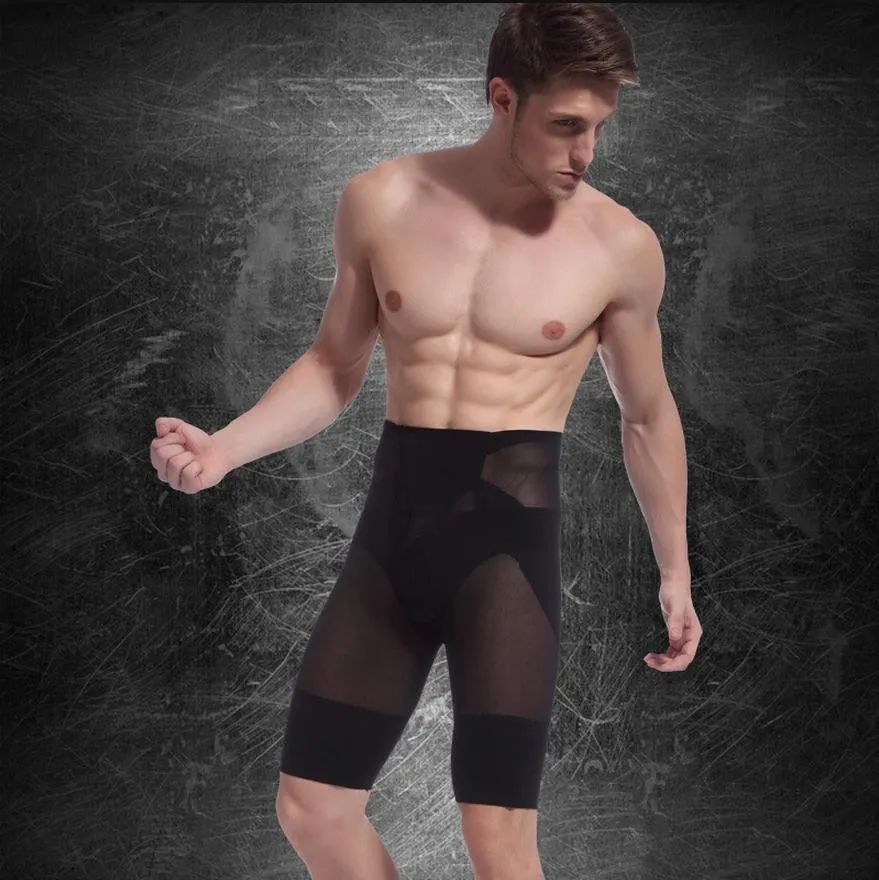 Новые открытый летний Для мужчин ягодицы тонким body shaper Для мужчин сжатия до середины икры Длина шорты Обтягивающие Леггинсы tight Тонкий Капри Короткие
