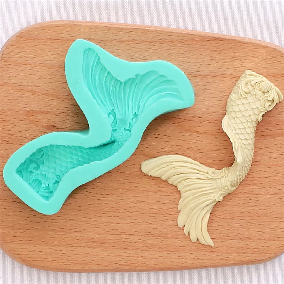 SEAAN 3D хвост русалки, силиконовая форма для торта, морская раковина, морская звезда, помадка, форма для торта, сахарное ремесло, инструменты, форма для шоколада, инструмент для выпечки