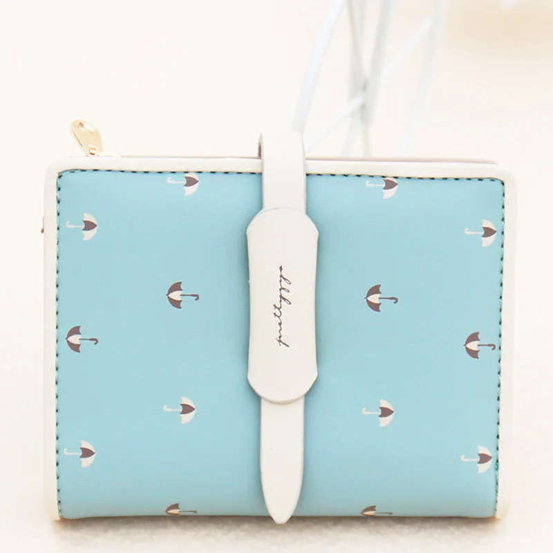 green Prettyzys корейский стиль печати женщин drawstring мини-кошелек на молнии, студенческий милый держатель для карт, женские кошельки маленький карман для монет - Цвет: green
