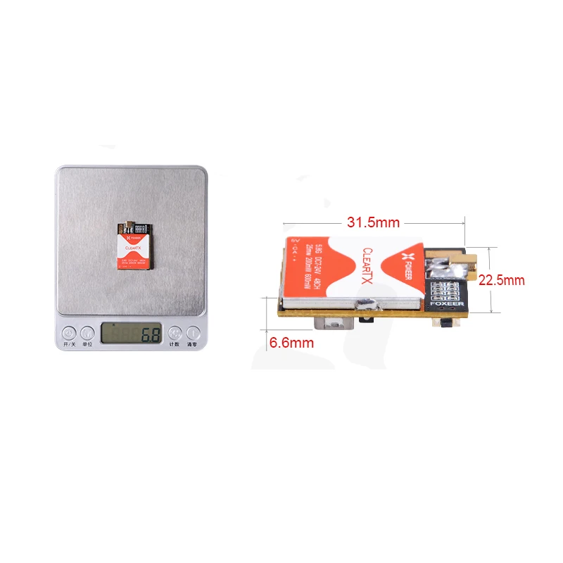 FOXEER ClearTX 5 8G 48CH 25/200/600 MW переключаемый передатчик с леденцом MMCX антенны/пагода PRO
