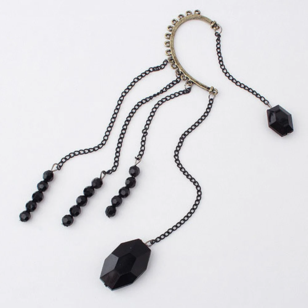 Fashion Women Vintage Long Tassel Bead Earring No Piercing Ear Jacket Party Jewelry | Украшения и аксессуары