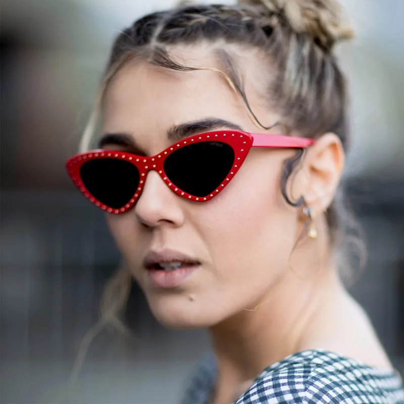 2018 модные милые сексуальные ретро солнцезащитные очки кошачий глаз женские