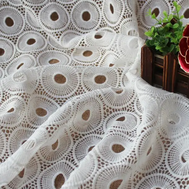 2Yards White African Lace Fabrics Guipure Fabric 2018 High Quality Nigerian Cord For Wedding Dresses | Дом и сад