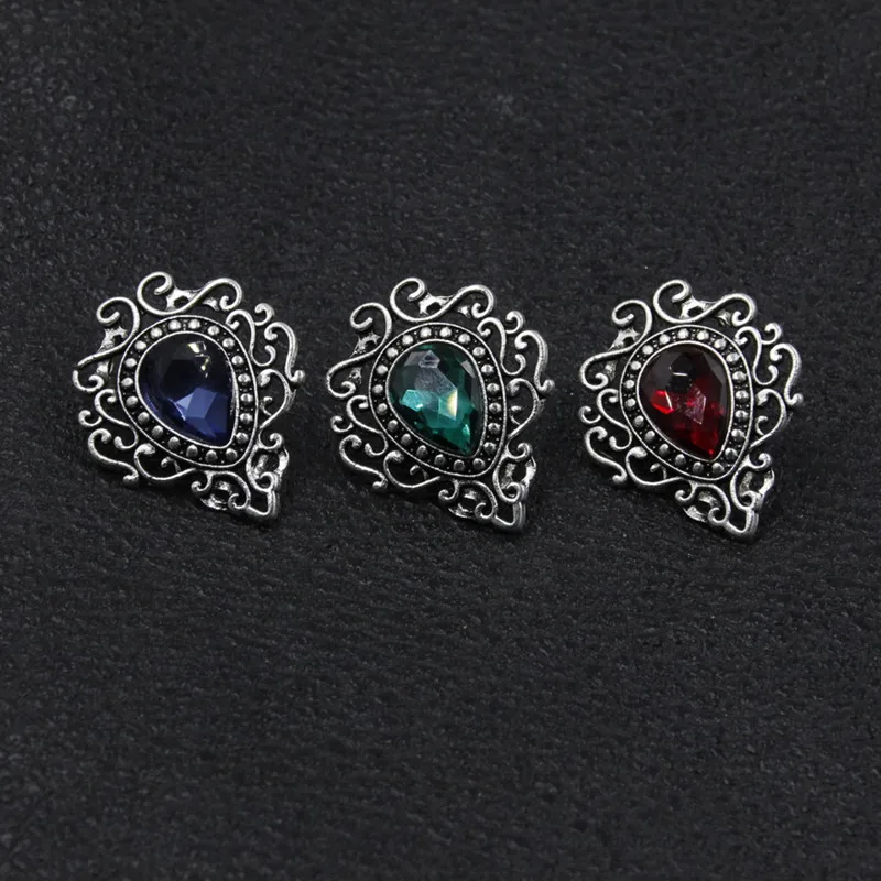 Романтический Падение Форма Брошь Pin Античная Кристалл Rhinestone Металла Старинные