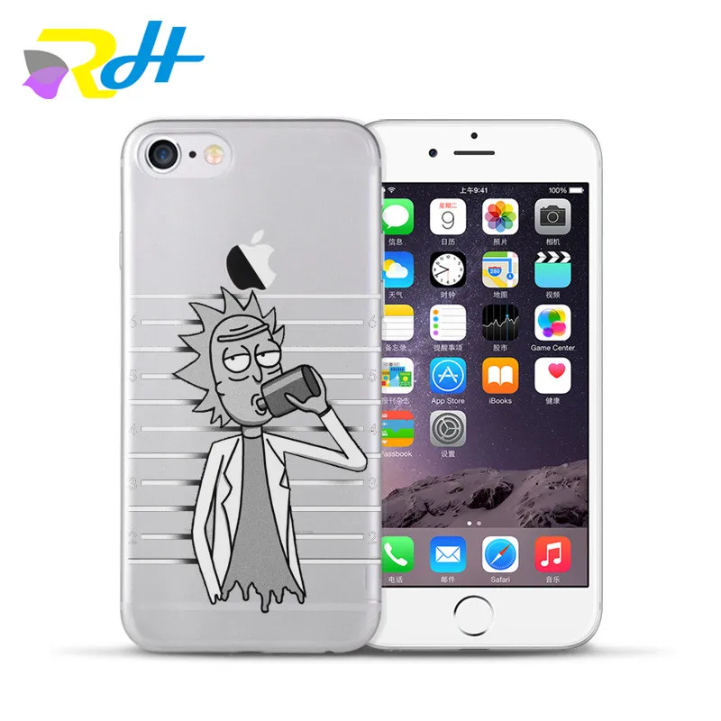 Для Fundas iPhone SE 5S 6S 7 8 Plus чехол Рик и Морти Мягкий силиконовый Новое поступление для