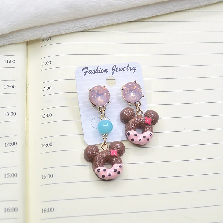 2018 новый дизайн модные серьги женские милые с маленькими мышками в мультяшном