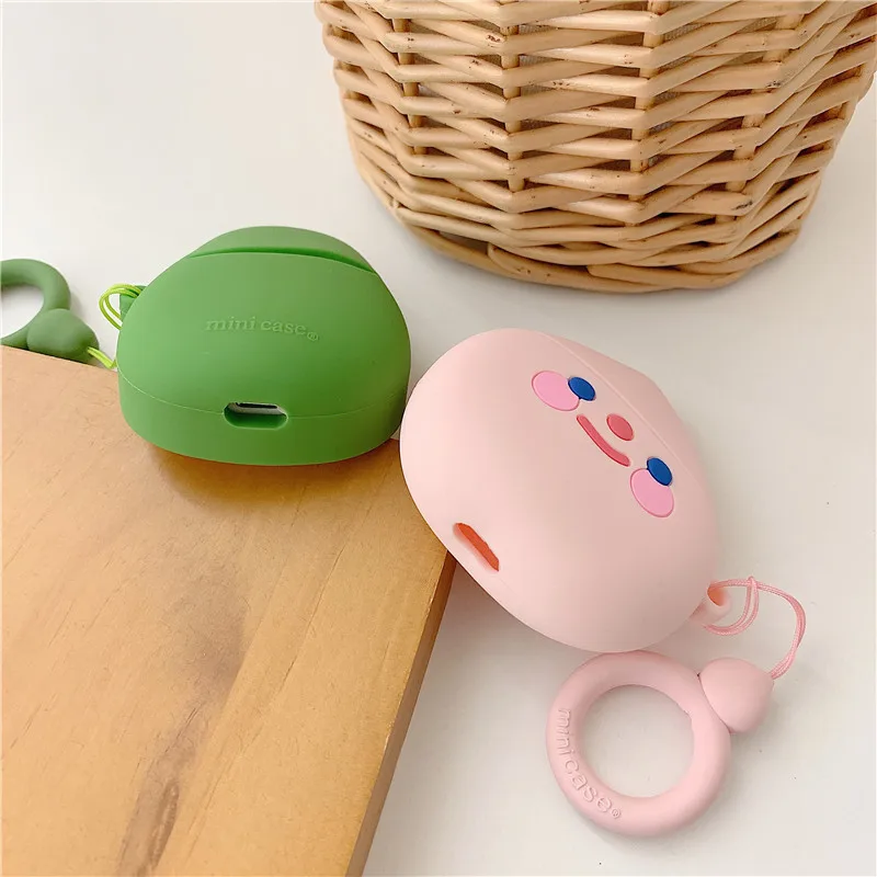 

Cartoon 3D Cute Avocado Peach Strawberry For Air Pod Cases Silicone Wireless Earphone Charging Case for AirPods 1 2 with Straps