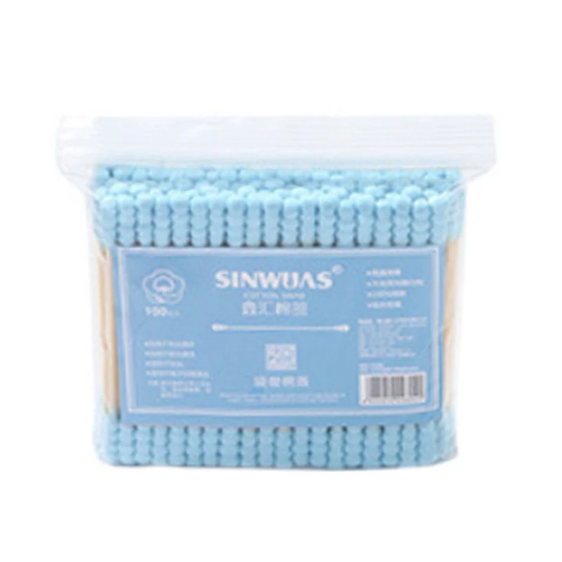 Высокое качество 100 шт./упак. двойной головкой хлопок Для женщин макияж ватный