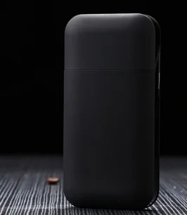Тонкий женский чехол для сигарет с USB зажигалкой металлическая тонкая коробка для сигарет электронные зажигалки модные аксессуары для курения LFB786 - Цвет: Черный