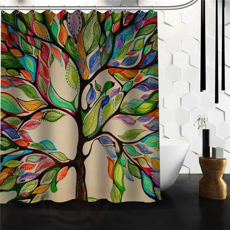 

Custom The tree of life Custom Shower Curtain MORE SIZE Waterproof Fabric Shower Curtain for Bathroom Drop Shipping