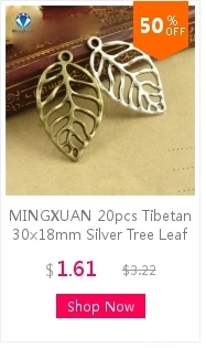 MINGXUAN 50 шт. 17x11 мм счастливый четырехлистный клевер ювелирные изделия Ретро клевер ювелирные аксессуары ювелирные изделия C871