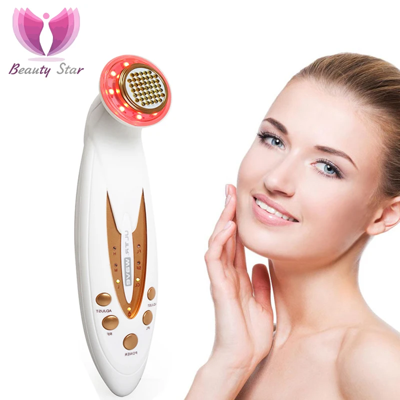 

Beauty Star светодиодный Фотон терапия RF радиочастотная подтяжка лица удаление морщин Подтяжка кожи спа машинка для массажа лица