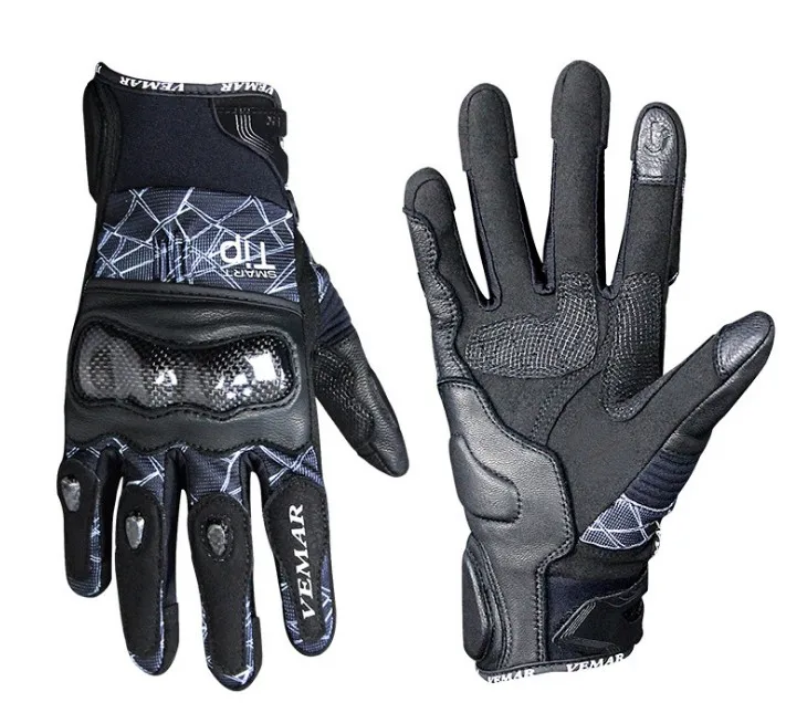 

Genuine leather breathable motorcycle bicycle gloves carbon fiber protective motorbike gloves motocross ATV gloves guantes moto