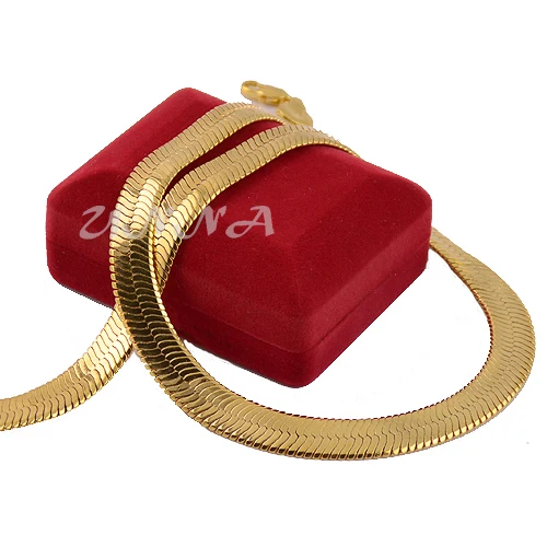 10 мм огромное золотое ожерелье для мужчин и женщин золотистые цепочки в елочку