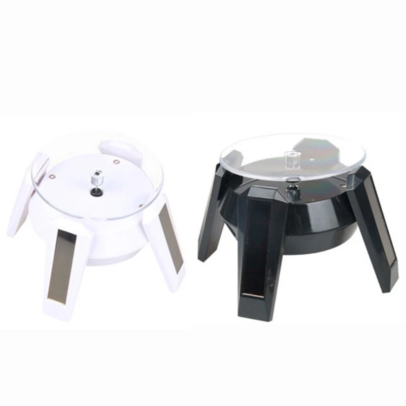 1 шт. Солнечная энергия вращающийся светодиодный светящийся фигурка База белый