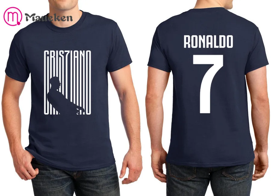 2021 печатных cr7 имя Криштиану Роналду Мужская футболка с коротким рукавом 100%