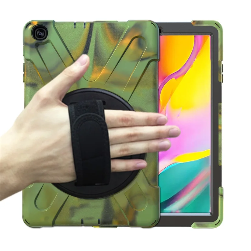 Camouflage kickstand Для Galaxy Tab A 10,1 чехол, ударопрочный сверхпрочный защитный чехол для samsung Galaxy Tab A 10,1 T510 T515 - Цвет: Camouflage kickstand