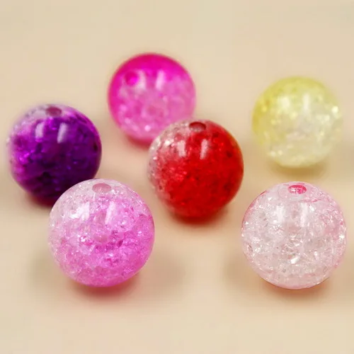 16mm Approx 13pcs Высокое качество 8 мм/10 мм/12 мм/14 мм/16 мм 13-100 шт случайный смешанный кракелированный акриловый бисер круглые бусины Spacer аксессуары для шитья - Цвет: 16mm Approx 13pcs