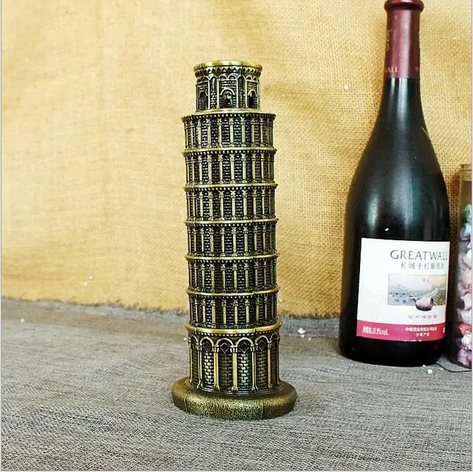 Металлическая бронзовая Пизанская башня модель 20 см памятник для дома|tower of pisa|tower
