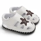 Туфли для новорожденных, мягкая подошва, со звездами, летняя повседневная обувь для начинающих ходить мальчиков и девочек, Размеры 0-18 месяцев