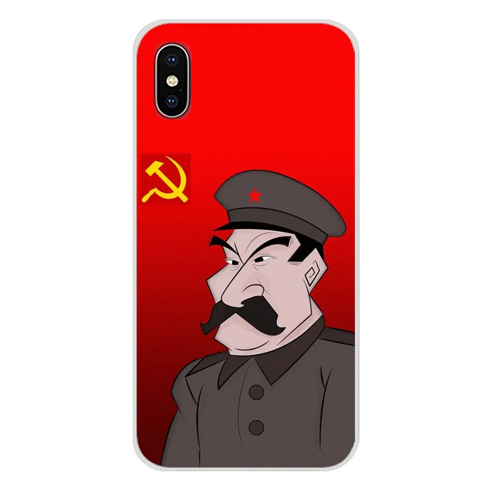 Аксессуары чехлы для телефонов советские сталинские гибкие Чехлы Apple iPhone X XR XS MAX 4