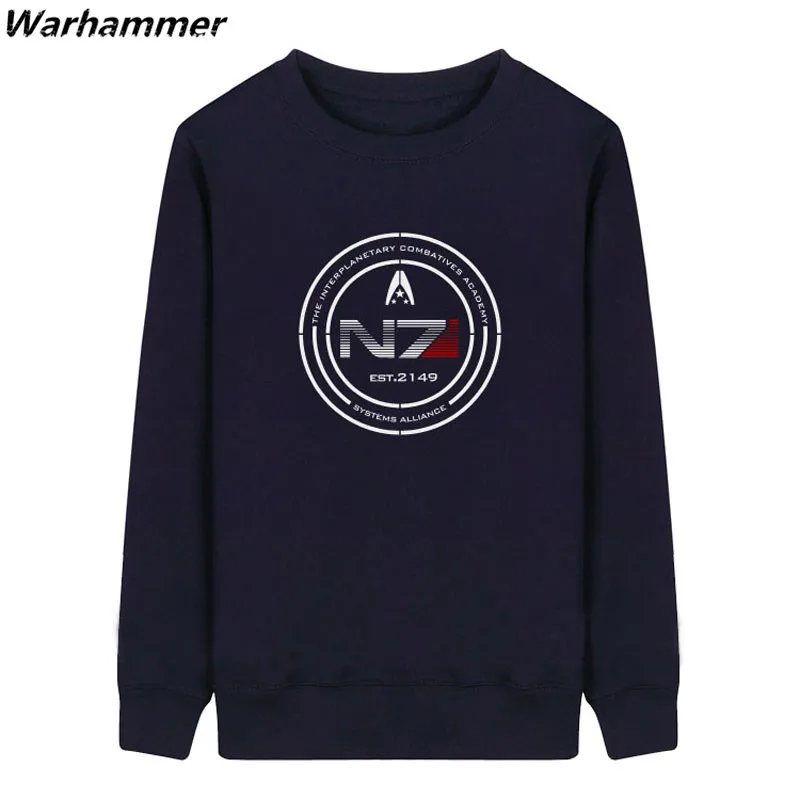 2017 толстовки Для мужчин Top8 Mass Effect N7 ролевой игры Толстовка Sudaderas Hombre Косплэй игра