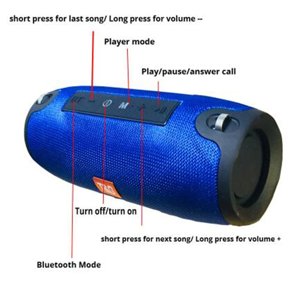 Bluetooth спикер беспроводной портативный водонепроницаемый динамик Бумбокс