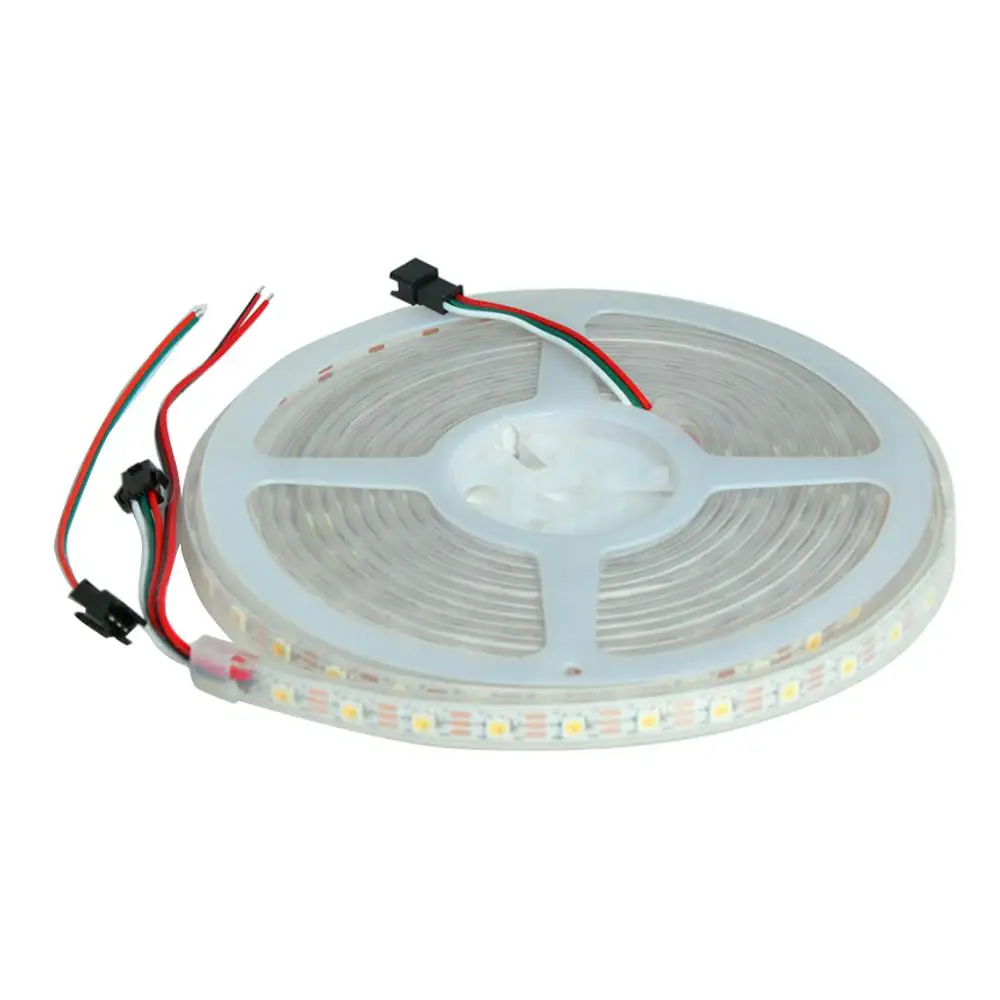 SK6812 WWA(теплый белый+ холодный белый+ янтарный цвет) светодиодный пиксель, 30/60/144 светодиодный s/pixles/m; IP30/IP65/IP67 DC5V синхро-адаптер длиной 1 м/4 м/5 м