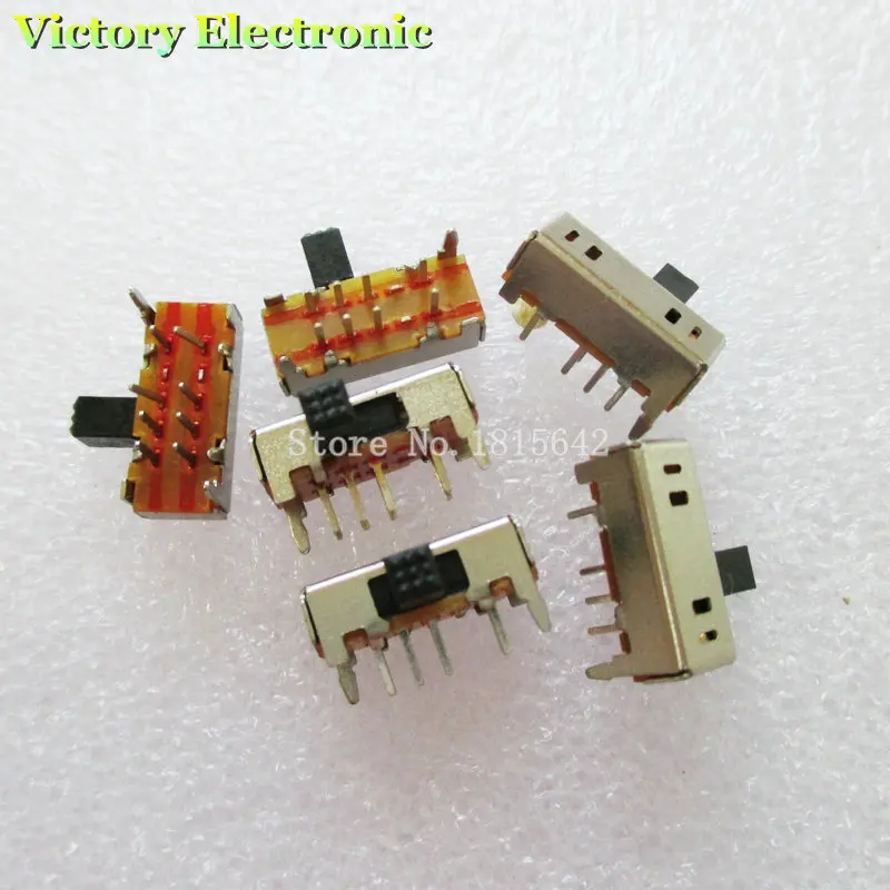 10 шт./лот двухполюсный двойной выключатель/горизонтальный переключатель/боковой