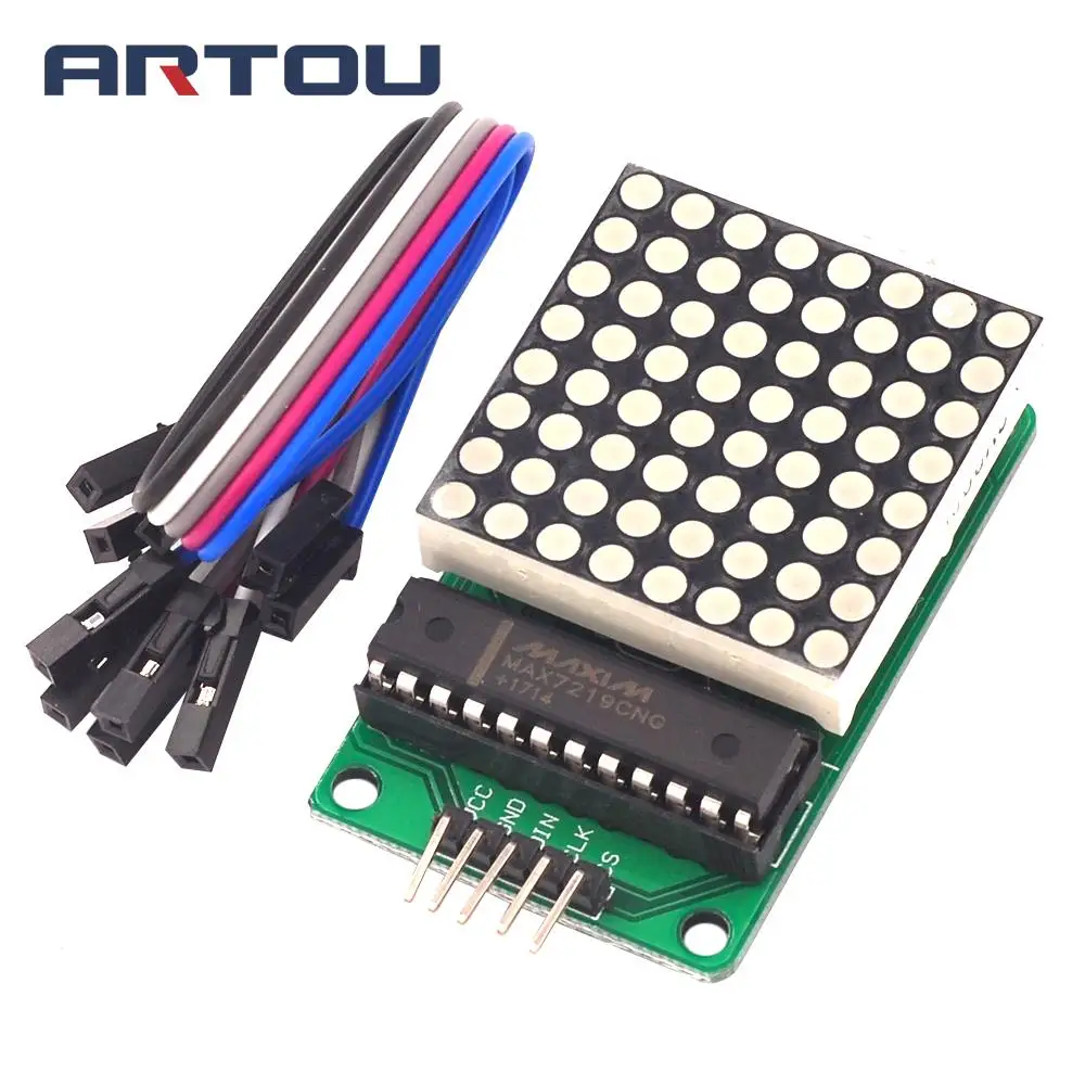 Модуль управления MAX7219 для Arduino 5 В интерфейсный модуль 8x8 выходной ток общий катод