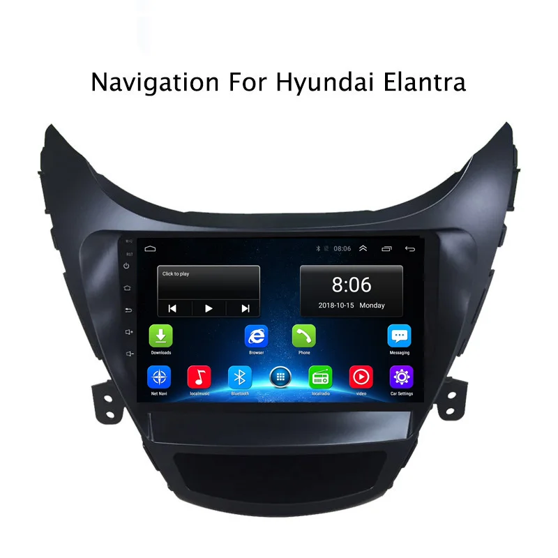 Головное устройство NAVITOPIA 9 дюймов 4G LTE Wi Fi для Hyundai Elantra 2011 2012 2014 Android 6 0 2G + 32G