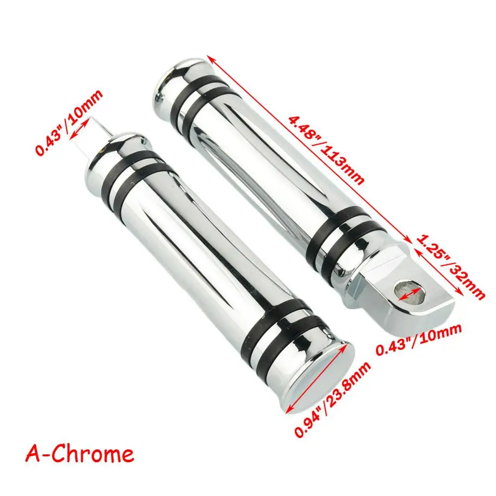 A-Chrome 2x мужское крепление для мотоцикла с ЧПУ Подножки для ног для Harley Sportster Iron Touring Custom Dyna Fat Bob Softail Fat Boy - Цвет: A-Chrome