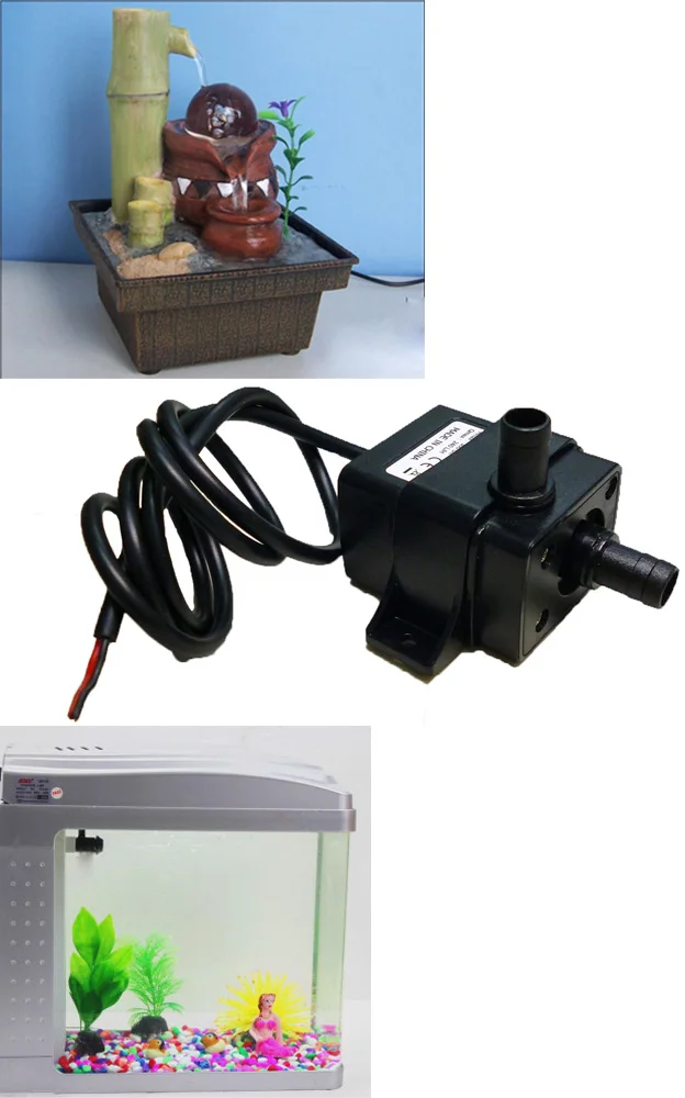 Mini DC12V Micro Brushless Water Oil Pump Waterproof Submersible Fountain Aquarium Circulating 240L/H 5W 0~60C | Дом и сад