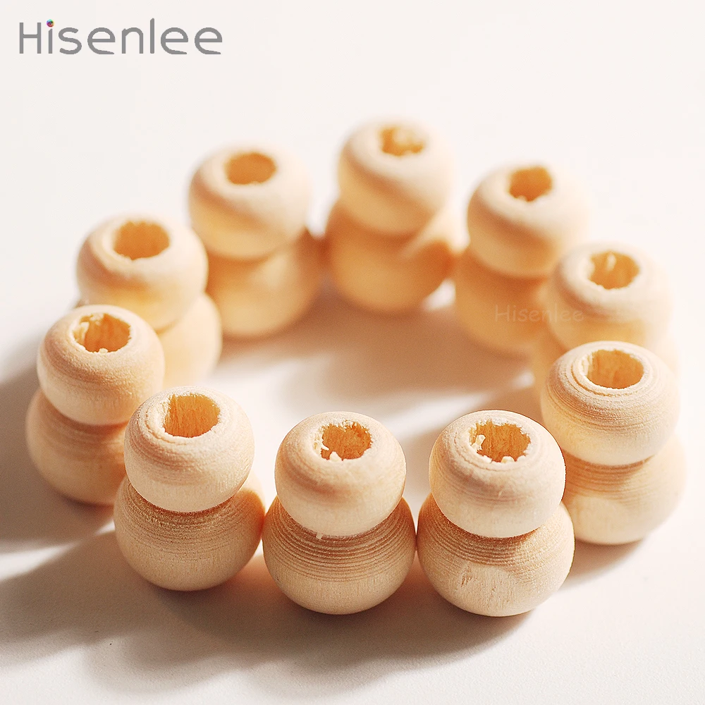 Hisenlee 12 мм 100% Необработанные деревянные бусины в форме тыквы используемые для