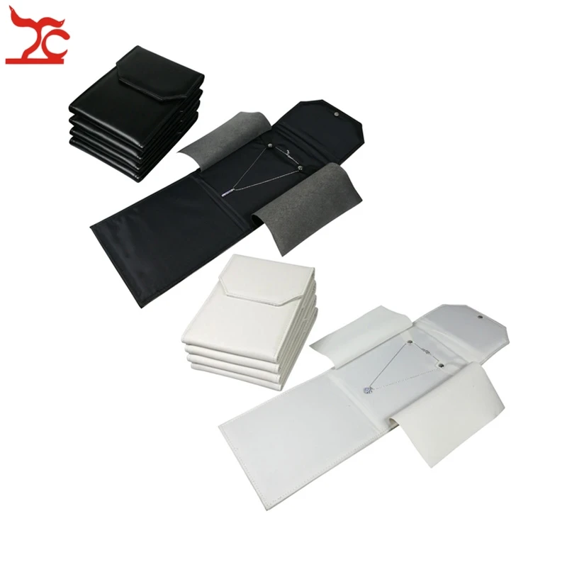 Продажа 5 шт./лот чехол для хранения подвесных цепей кожзам груша органайзер для ювелирных изделий ожерелье дисплей дорожная сумка жемчужная папка ...