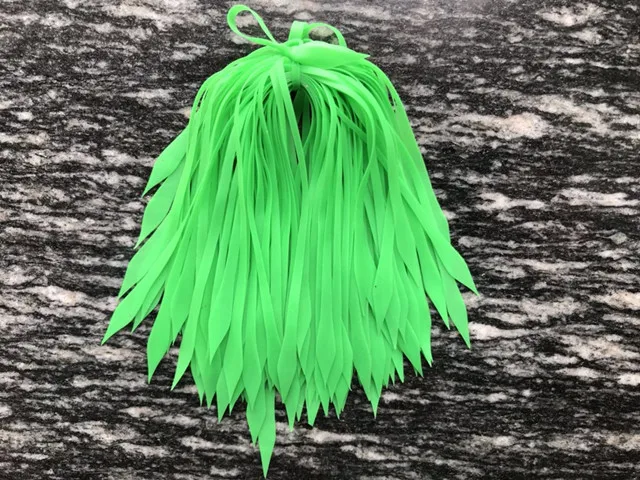 Зеленый 50 шт. 5 цветов красочные силиконовые стример Spinnerbait Buzzbait резиновые приманки с крючками юбка различные цвета - Цвет: Зеленый