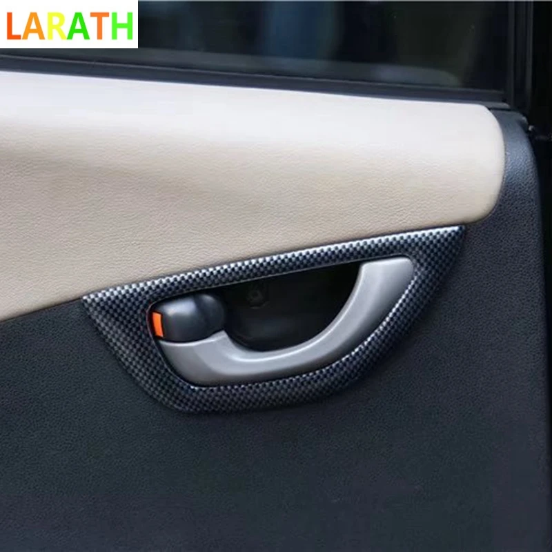 Для Honda Fit Jazz 2007 2012 углеродного волокна крышка внутренней дверной ручки отделка