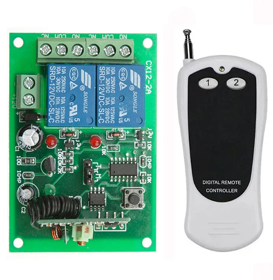 DC12V 2CH 500 м длинный диапазон RF Беспроводной переключатель системы дистанционного