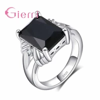 new fashion daily wear rings top quality lead nickel free black cubic zirconia 925 sterling silver men party rings