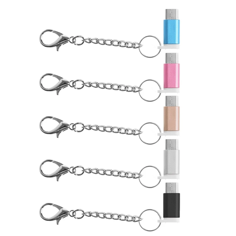 USB C 3 1 Тип Male к микро usb Female конвертер адаптер с анти потерянный брелок для ключей