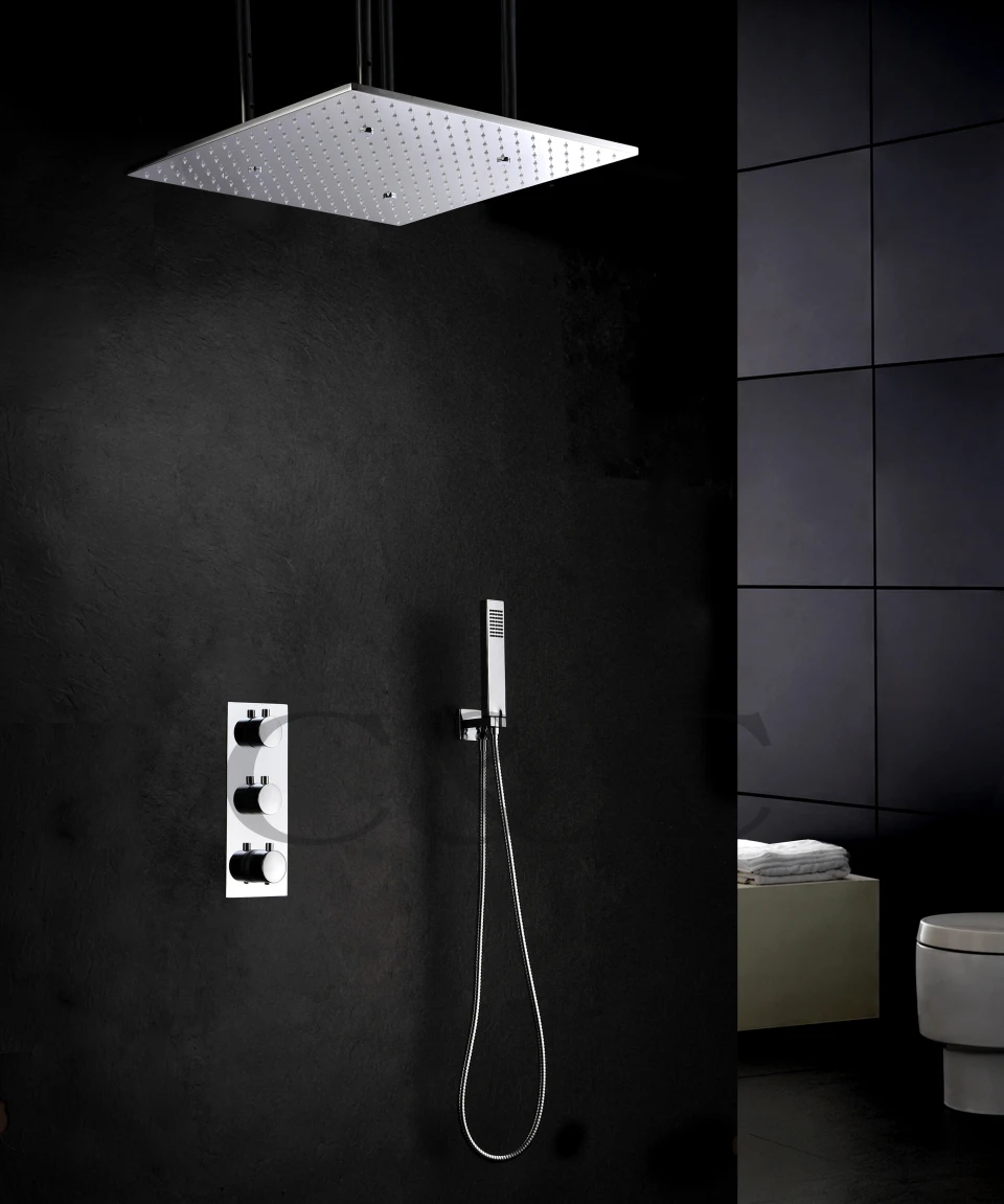 Набор с термостатом для душа и ванны лейка из латуни двумя функциями распыления