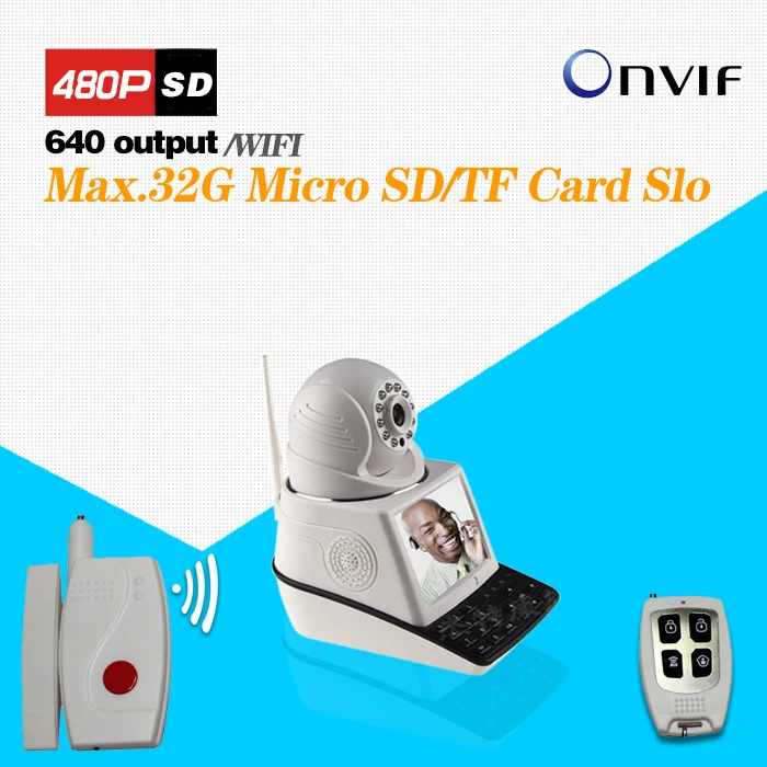 Беспроводной видеовызова IP Камера комплект с двери магнитный сигнал тревоги