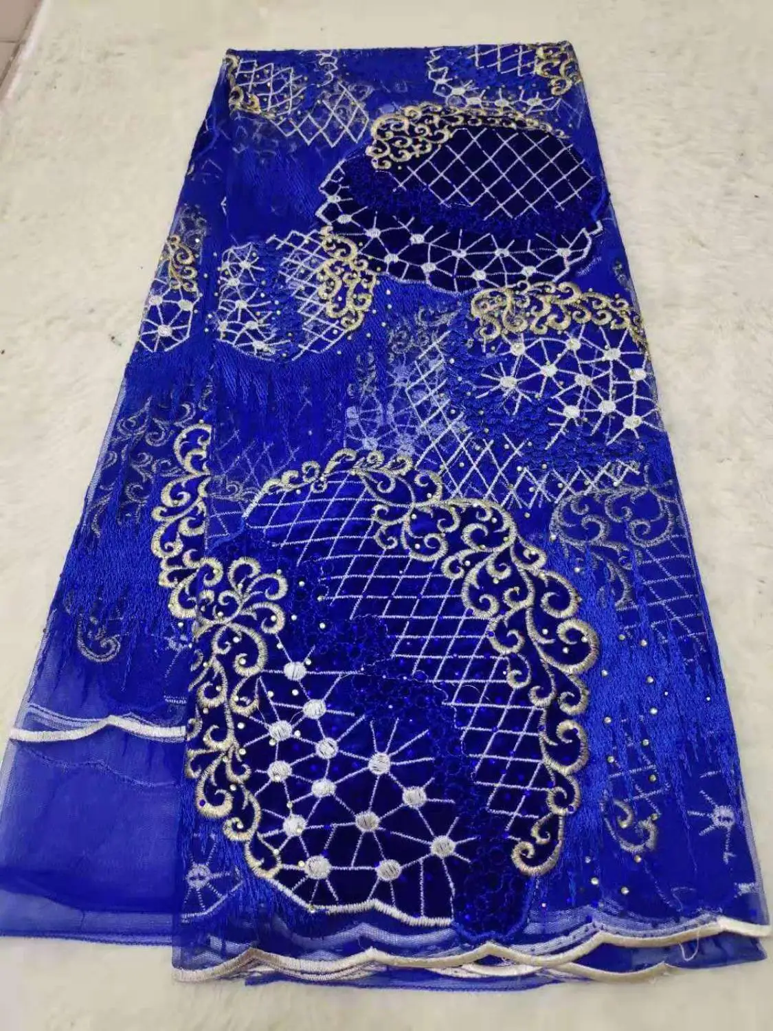 New design velvet ring with rhinestones African lace fabric flat embroidery French net Nigerian suitable for wedding dresse | Дом и сад