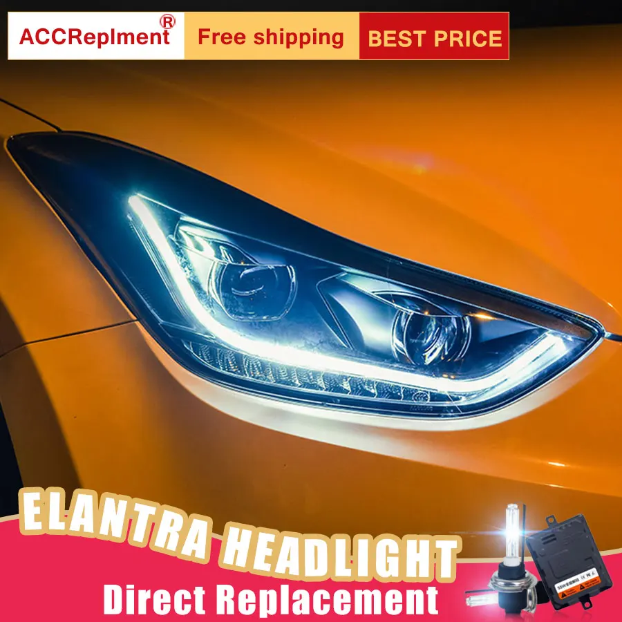 2 шт. светодиодный ные фары для Hyundai Elantra 2011-2016 Автомобильные ангельские глазки