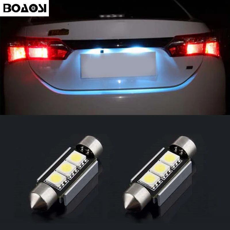 2x автомобильная светодиодная лампа 36 мм C5W 5050SMD 12 В светильник номерного знака для