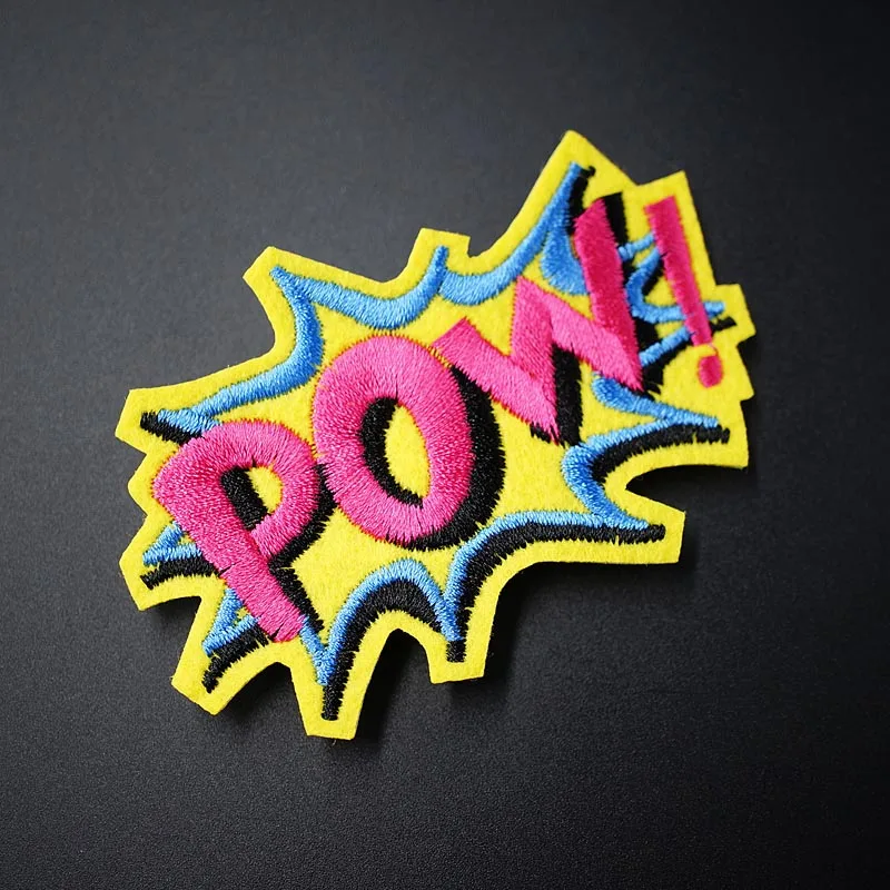 POW (Размер: 5 5х8 см) DIY Значки для ткани вышитые аппликации Швейные нашивки наклейки