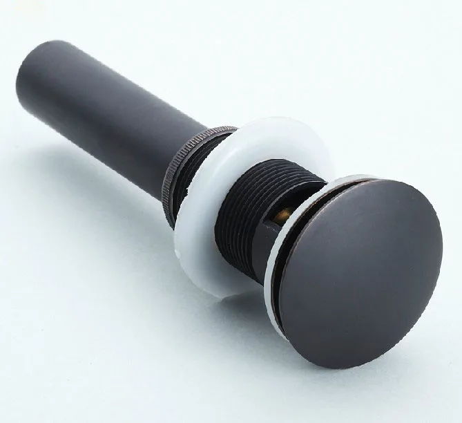

Black Oil Rubbed Bronze Large Round Cap Pop UP Basin Sink Drain With Overflow Lsd021