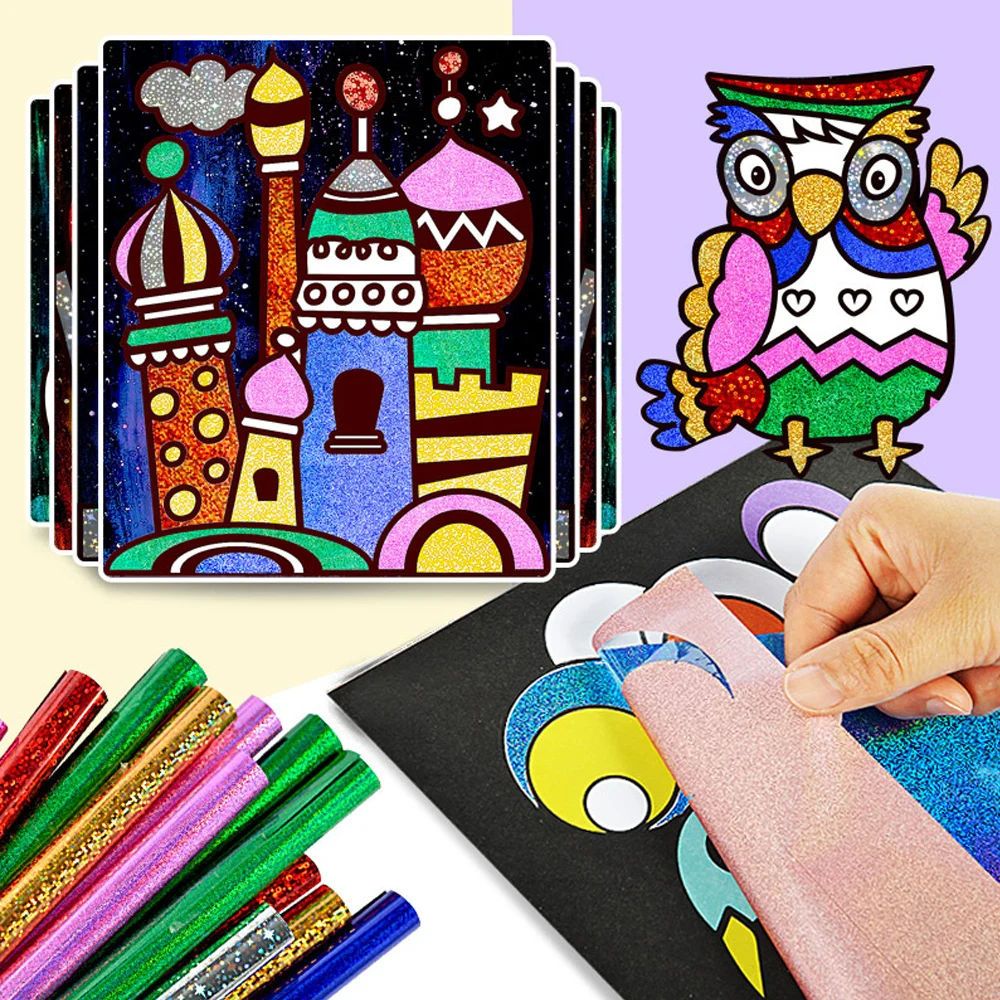 DIY Shimmer звездный блеск Magic Art игрушки для рисования переводная Наклейка Искусство DIY живопись игрушки креативные развивающие для детей