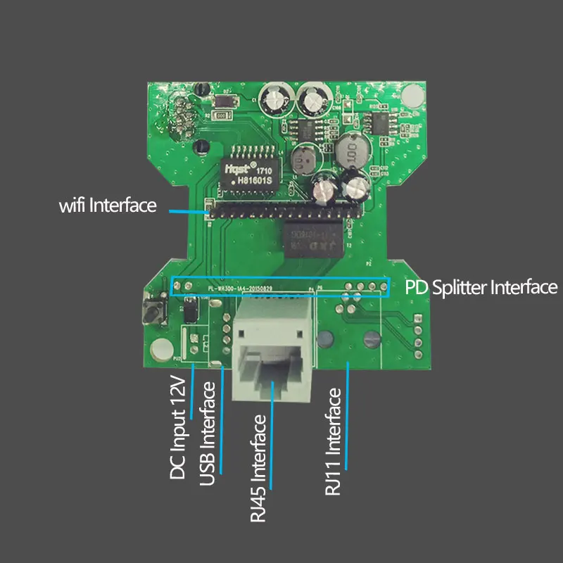 Макетная плата Поддержка USB порта RJ45 RJ11 и POE входного сигнала 12 В до 30 для питания PD