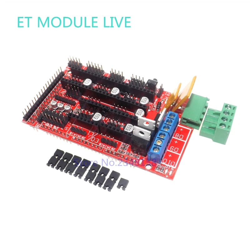 RAMPS 1 4 панель управления 3d принтером Reprap MendelPrusa для Arduino Mega Pololu A4988 DRV8825|module mp3|module